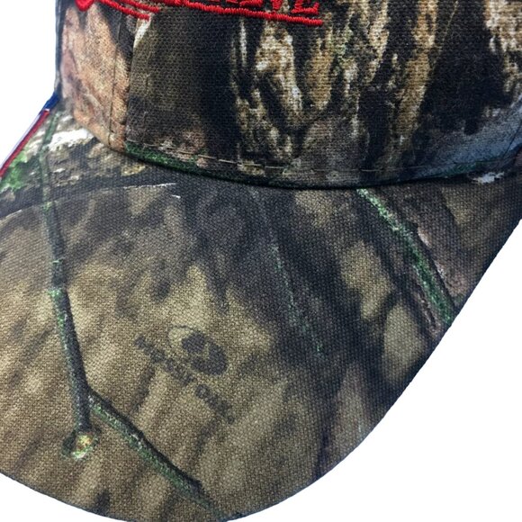 JGM Valve Tuck Strap Baseball Cap Mossy Oak Camo USA Flag - Picture 3 of 9